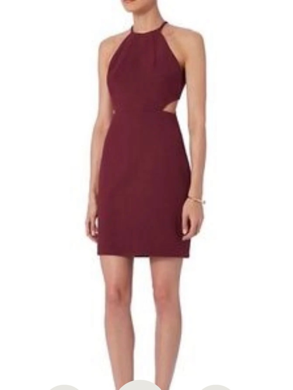 INTERMIX Kirby Fitted Cut Out Shift Dress – Burgundy – Size M